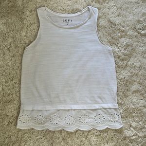 LOFT Eyelet Tank Top